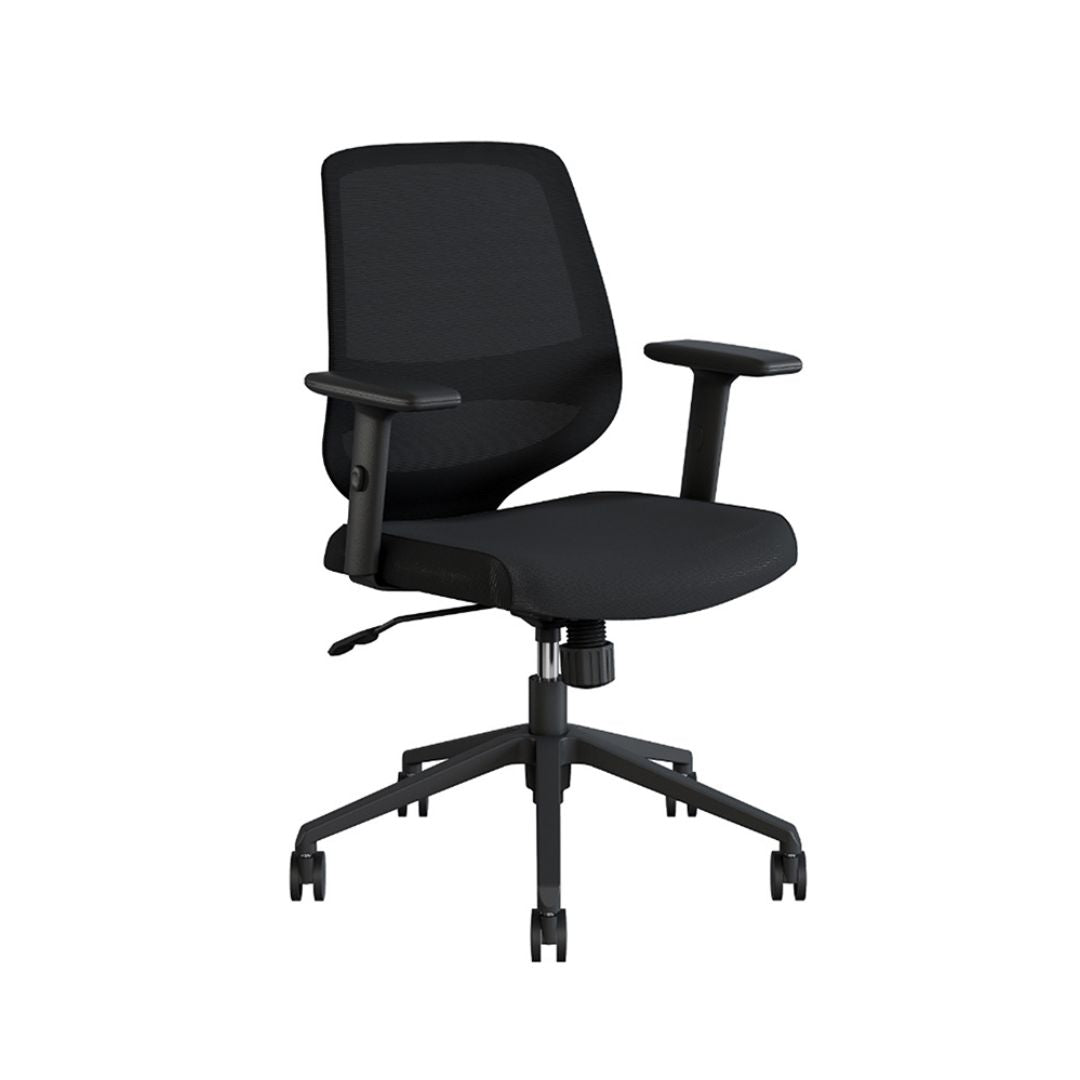 Healthy Home & Office - Black office chair on a white background