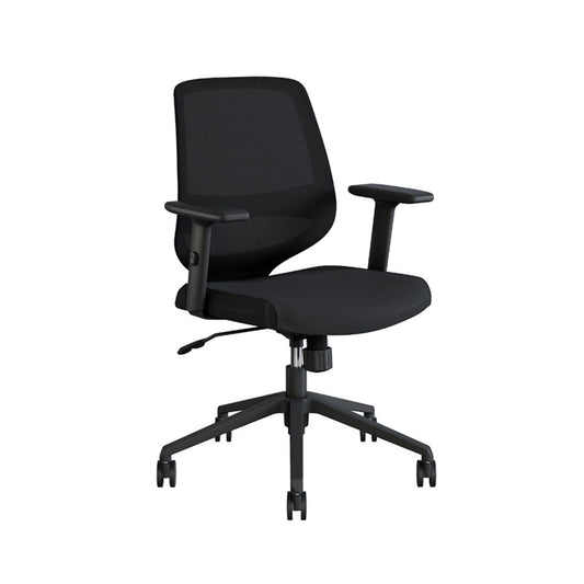 Healthy Home & Office - Black office chair on a white background