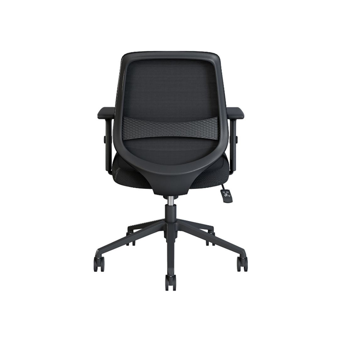 Healthy Home & Office - Black office chair on a white background