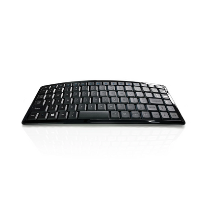 Healthy Home & Office - Black and grey keyboard on a white background