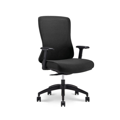 Healthy Home & Office - Black office chair on a white background