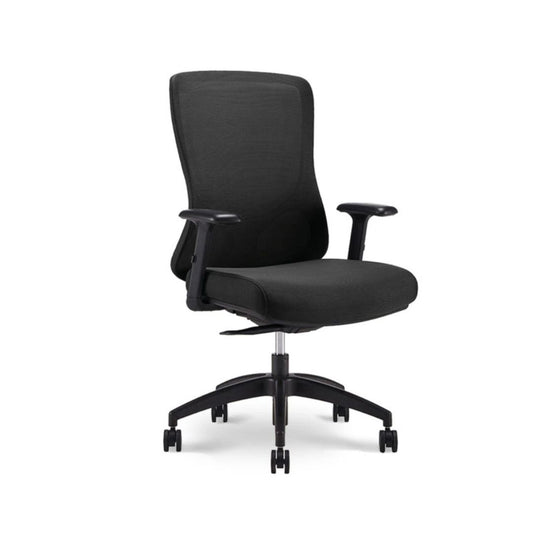 Healthy Home & Office - Black office chair on a white background