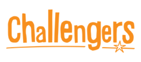 Orange 'Challengers' logo with a star on a white background